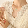 2Pcs 2 Colors Brass with Synthetic Opal Flower Links/Connectors KK-YW0004-45-6
