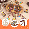 40Pcs 10 Styles Printed Wood Pendants Sets WOOD-TA0001-77-14