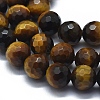 Natural Yellow Tiger Eye Beads Strands G-D0013-72B-3