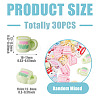 30Pcs Opaque Resin Decoden Cabochons RESI-TADJ0001-19-3