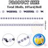 3 Rolls 3 Styles Volleyball Theme Polyester Grosgrain Ribbons OCOR-CP0001-23-2