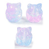 Transparent Spray Paint Glass Beads GLAA-H035-01K-1
