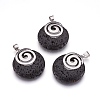 Natural Lava Rock Pendants KK-F751-D15-1