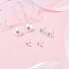 Unicraftale Flower 304 Stainless Steel Stud Earring Findings STAS-UN0016-99S-3