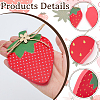 Wood Strawberry Desktop Decoration AJEW-WH0434-14-3