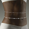 1Pc Stainless Steel Sequin Link Chain Waist Chains AJEW-WH0248-752-1