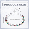 1Pc Brass Rhinestone Beads Slider Bracelets for Women BJEW-LP0002-29P-2