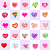 50Pcs Valentine's Day Waterproof Vinyl Heart Stickers Set PW-WG30645-01-4