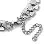 Non-Tarnish 304 Stainless Steel Hexagon Link Chain Bracelets for Women Men BJEW-Q343-13P-3