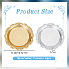 6Pcs 2 Colors Round Iron Jewelry Plates DJEW-OC0001-53-2