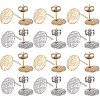 SUNNYCLUE 40Pcs 2 Colors Ion Plating(IP) 304 Stainless Steel Stud Earring Findings STAS-SC0005-32-1