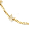 Brass Micro Pave Clear Cubic Zirconia Choker Necklaces NJEW-H308-04G-2
