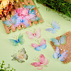 32Pcs 8 Styles Cloth Butterfly with Imitation Pearl Ornament Accessories DIY-TA0014-29-7
