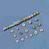 ARRICRAFT 340Pcs Brass & Iron Rhinestone Spacer Beads and Brass Spacer Beads KK-AR0002-35-5