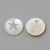 Freshwater Shell Pendants SHEL-Q010-P-3