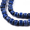 Handmade Lampwork Chevron Beads Strands X-LAMP-N023-003-01-4