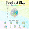 9Pcs Leaf Colorful Suncatcher Rainbow Prism Electrostatic Glass Stickers DIY-WH0409-69G-2