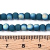 Frosted Opaque Glass Beads Strands GLAA-T032-P4mm-MBB14-4