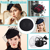 EVA Cloth Round Fascinator Hat Base for Millinery Magic FIND-WH0152-947E-5