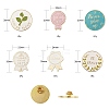 6Pcs 6 Style Alloy Enamel Brooches JEWB-LS0001-15-2