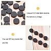 26Pcs 26 Styles Flat Round with Letter Wooden Cabochons WOOD-GA0001-28-4