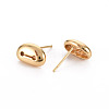 Oval Brass Earring Findings KK-S356-440-NF-2