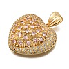 Brass Micro Pave Cubic Zirconia Pendants KK-K401-05B-G-2
