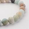 Natural Amazonite Beads Stretch Bracelets BJEW-JB02445-03-2