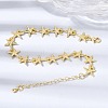 Brass Link Chain Bracelets for Women BJEW-D457-02G-3