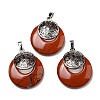 Natural Red Jasper Pendants KK-F751-M-A07-1