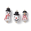 3Pcs 3 Styles Handmade Lampwork Connector Charms PALLOY-JF02829-1