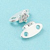 Rack Plating Brass Micro Pave Clear Cubic Zirconia Connector Charms KK-F864-04S-3