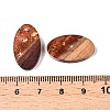 Transparent Resin and Walnut Wood Pendants RESI-T057-03C-3