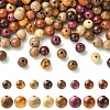 160Pcs 8 Colors Natural Wood Beads WOOD-YW0001-88-2