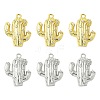 6Pcs 2 Colors Brass with Cubic Zirconia Pendants KK-CJ0003-52-1