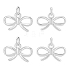 4Pcs 925 Sterling Silver Bowknot Charms with Jump Rings and 925 Stamp STER-PH0004-47-1