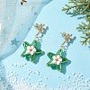 Glass Star Stud Earrings EJEW-MZ00256-01-2