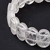 Natural Quartz Crystal Oval Beaded Stretch Bracelet G-E010-01P-4