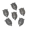 Holy Oval Carved Virgin Mary Tibetan Style Alloy Chandelier Component Links X-TIBEP-LF0961YKG-B-FF-1