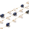 Natural Pearl & Lapis Lazuli Beaded Chains CHS-B002-01G-10-1