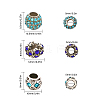 CHGCRAFT 30Pcs 18 Style Alloy Rhinestone European Beads FIND-CA0006-82-2