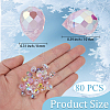 80Pcs Teardrop Electroplated Transparent Glass Charms GLAA-PA0001-68-2
