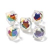 UV Plating Rainbow Iridescent Acrylic Beads OACR-H112-20A-1