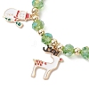 Christmas Alloy Enamel Charm Bracelets BJEW-JB12077-01-3