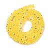 Electroplate Transparent Glass Beads Strands EGLA-A046-01A-19-3