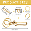 CRASPIRE 1PC U-Shaped Brass Key Hook Shackle Clasps KK-CP0001-05C-2