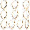 10Pcs Brass Cubic Zirconia Leverback Earring Findings KK-BBC0024-28-7