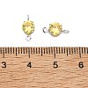 SHEGRACE Brass Pave Cubic Zirconia Flat Round Connector Charms XGRQ2O832-435C-P-6