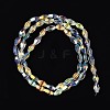 Electroplate Glass Beads Strands GLAA-Q101-03B-AB01-3