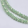 Electroplate Glass Beads Strands GLAA-F077-FR12-3